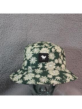 Bad Birdie Bucket Hat S/M Green Floral Pattern